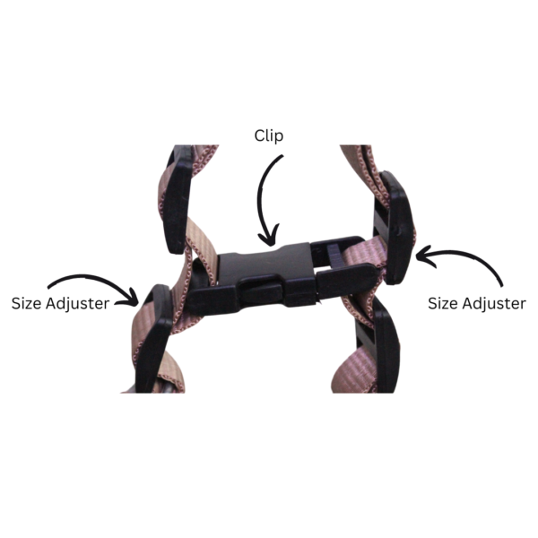 Brown padded dog harness