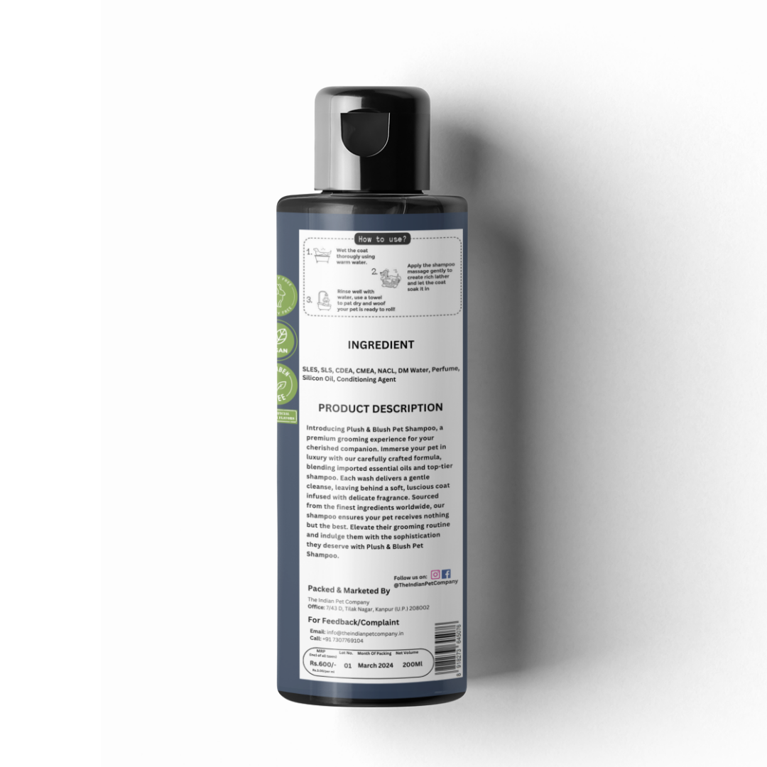 Shampoo with conditioner for dogs, cats and rabbits Shampoo with conditioner for dogs, cats and rabbits